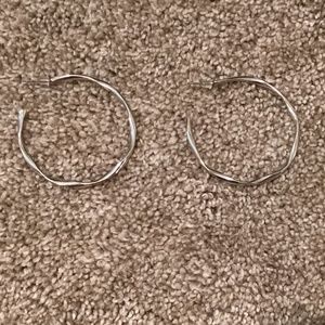 Silver hoop earrings